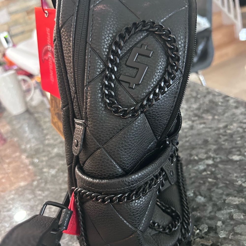 Sprayground Black Luxe Backpack - Picture 5 of 11
